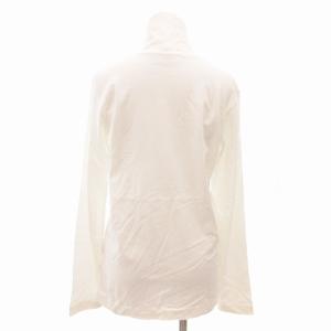 MARGARET HOWELL COTTON SILK JERSEY MHL Tシャツ カットソー ハイネック 長袖 絹 シルク混 F 白 ホワイト