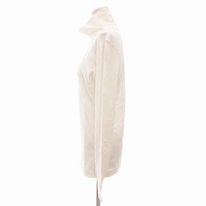 MARGARET HOWELL COTTON SILK JERSEY MHL Tシャツ カットソー ハイネック 長袖 絹 シルク混 F 白 ホワイト
