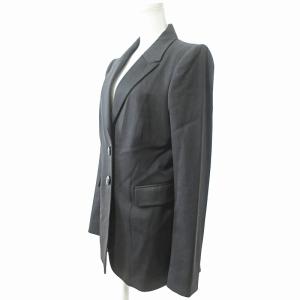 BURBERRY LONDON テーラードジャケット ブレザー ノバチェック裏地 ウール 42 黒 1101