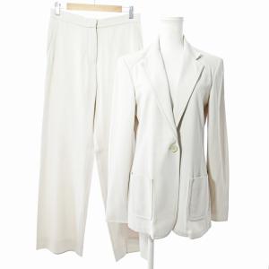 Max Mara セットアップ パンツ スーツ フォーマル 42 アイボリー 白 生成 1030
