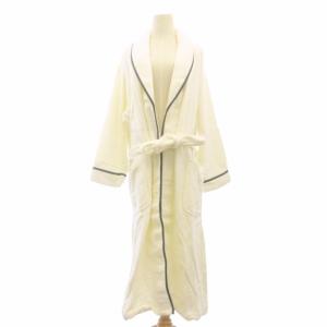 タグ付き タータントリムローブ バスローブ パジャマ ポニー刺繍 5173-252072-29 白 ホワイト L