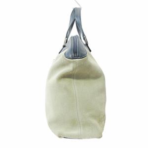 LOEWE スウェード ハンドバッグ レザー ベージュ ネイビー 1031