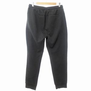 HUGO BOSS 美品 スウェットパンツ ジョガーパンツ イージーウエスト ジャージ下 ロゴ刺繍 M 黒 0906