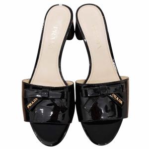 PRADA リボン ミュール サンダル ブラック 37