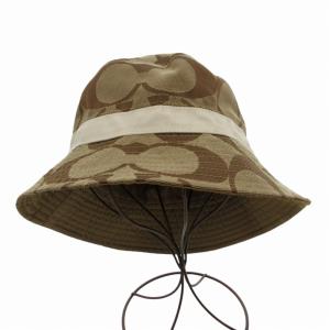 COACH シグネチャー バケットハット 帽子 M/L ベージュ