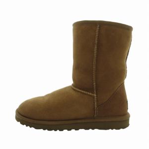 UGG australia CLASSIC SHORT II ムートンブーツ シューズ スエード ボア 23.0cm 茶 ブラウン 5825