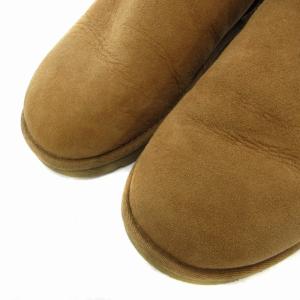 UGG australia CLASSIC SHORT II ムートンブーツ シューズ スエード ボア 23.0cm 茶 ブラウン 5825