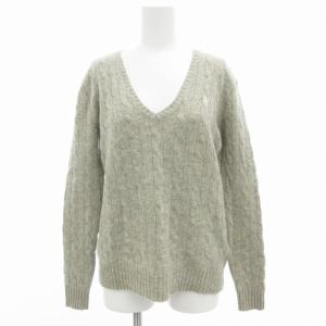 【新品タグ付き】ポロラルフローレン ケーブルニット カシミヤ混Vネックポニー刺繍 美品 2024AW POLO RALPH LAUREN ポロラルフローレン カシミヤ混