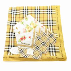 burberrys ハンカチ スカーフ 2枚セット ノバチェック 花柄 ベージュ