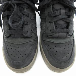 adidas 21年 FORUM LOW CORE BLACK フォーラム ロー コアブラック スニーカー シューズ スエード ロゴ US7.5