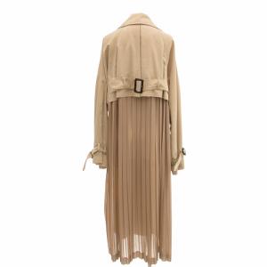 Ameri VINTAGE シースルー バックプリーツ トレンチコート ダブル ベージュ 018170023