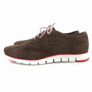 COLE HAAN 美品 ZEROGRAND WING OX ゼログランド ウィング オックス スニーカー シューズ スエード メダリオン 7B