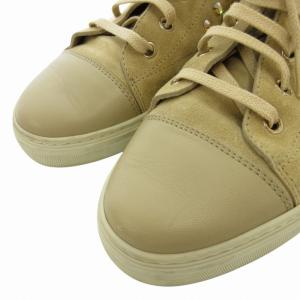 GUCCI ハイカットスニーカー シューズ スタッズ ラインストーン スエード レザー 37 24.0cm ベージュ 309813