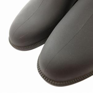 GUCCI GG柄 レインブーツ 長靴 シューズ ロング ラバー ラウンドトゥ 37 24.0cm 黒 ブラック