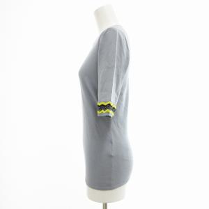 M MISSONI 美品 サマーニットカットソー セーター 五分袖 42 S 水色 ライトブルー