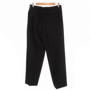 GIORGIO ARMANI 美品 テーパードパンツ スラックス センタープレス 48 M 黒 ブラック