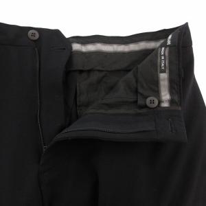 GIORGIO ARMANI 美品 テーパードパンツ スラックス センタープレス 48 M 黒 ブラック