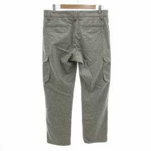 ARMANI COLLEZIONI 美品 カーゴパンツ スラックス ウール ボタンフライ 48/32 L グレー