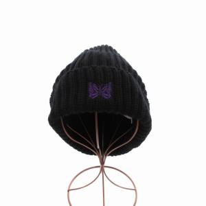 Needles 美品 24FW Watch Cap Merino Wool パピヨン ワッチキャップ ニットキャップ ビーニー 帽子 ロゴ