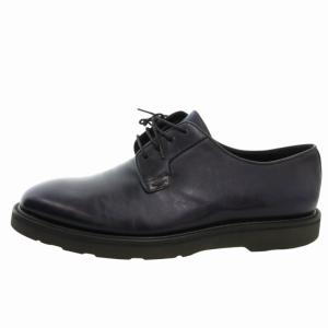 PAUL SMITH 革靴 ビジネスシューズ レザー レースアップ プレーントゥ 内羽根 41 25cm 青紫 ブルー パープル