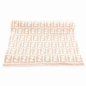 FENDI 美品 ズッカ柄 ウール マフラー ストール 大判 50 ベージュ
