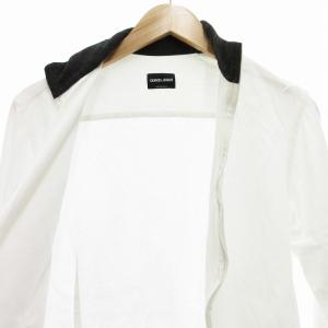 GIORGIO ARMANI シャツ ブルゾン ダブルジップ 長袖 40 15 3/4 白 ホワイト