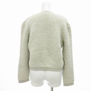 GIORGIO ARMANI カーディガン ニット ウール アンゴラ混 ストレッチ 長袖 42 M グレー系