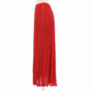 ISSEY MIYAKE ASHA BY MDS ヴィンテージ アーカイブ プリーツシルクスカート M レッド