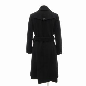23区 COLOMBO カシミヤ ダブルブレストコート トレンチコート ベルト付き ロング 小さいサイズ 32 XS 黒 ブラック