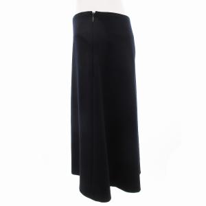 ADORE アシンメトリースカート フレア ウール ひざ丈 36 S 紺 ネイビー 531-5220809