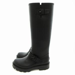 Jimmy Choo エナメルラバーベルトロング レインブーツ