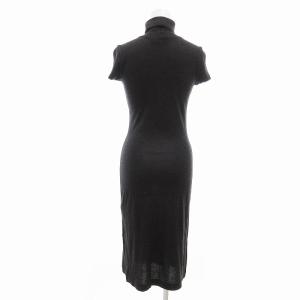 POLO RALPH LAUREN 美品 ニット ワンピース タートルネック ウール 半袖 ロング XS グレー