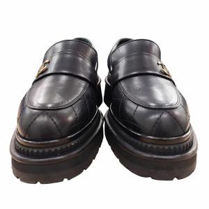 CHANEL 23AW G45074 マトラッセ ローファー ココマーク ブラック 36