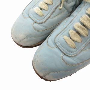 HERMES クイック スニーカー シューズ Hロゴ レザー 36.5 水色 ブルー