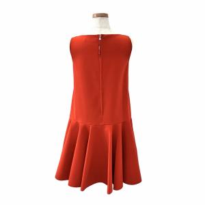 FOXEY NEW YORK ノースリーブフレアワンピース 38 オレンジ系