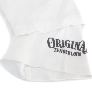 TENDERLOIN Tシャツ カットソー 半袖 クルーネック ロゴプリント S 白 黒 ホワイト ブラック /FF4 GY03