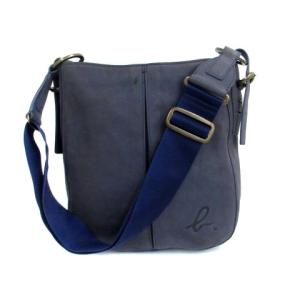 ショルダーバッグ 斜め掛け ロゴ レザー 紺 ネイビー /HO8 GY01
