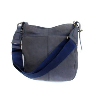 Agnes b. VOYAGE ショルダーバッグ 斜め掛け ロゴ レザー 紺 ネイビー /HO8 GY01