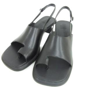 ディナ Dina ストラップサンダル ローヒール レザー 38 24?p ブラック 黒 K201164-001