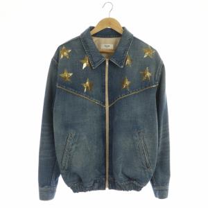 by Hedi Slimane 22SS スターエンブロイダリルーズテディ デニムジャケット
