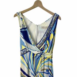 Emilio Pucci ワンピース ノースリーブ 総柄 マルチカラー 38