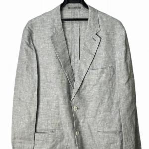 PAUL SMITH テーラードジャケット 麻 リネン 灰 グレー XL