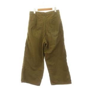 DRIES VAN NOTEN コットンリネンタックパンツ リネン混 34 カーキ