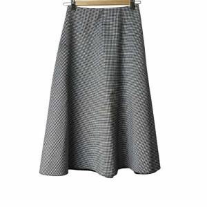 ギンガムチェック ボンディングスカート ロングスカート グレー 20A67625