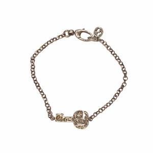 GUCCI ダブルGキーブレスレット エイジング 鍵 YBA632207 シルバー ブレスレット AA