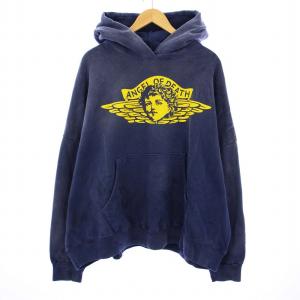 HOODIE / ANGEL プルオーバーパーカー L ネイビー SM-YS1