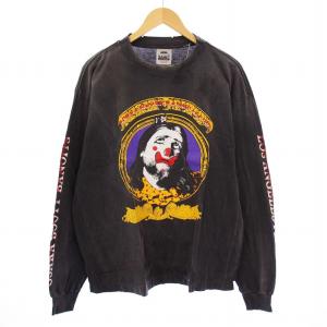 BR_LS TEE BORN SAINT Tシャツ M グレー SM-YS1