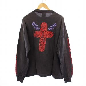 SAINTMICHAEL BR_LS TEE BORN SAINT Tシャツ L グレー