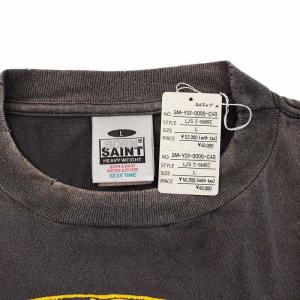 SAINTMICHAEL BR_LS TEE BORN SAINT Tシャツ L グレー