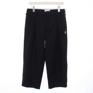 TUCK 01 TROUSERS 02 パンツ スラックス タック クロップド 01 S 黒 ブラック